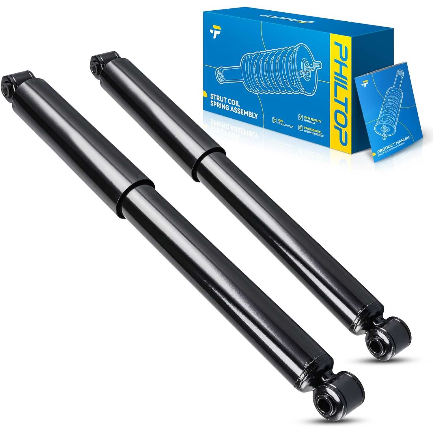PHILTOP Rear Pair Set Replacement Shock Absorbers Fit For 2005-2017 Equinox,GMC 2010-2017 Terrain,2008-2010 Vue,2006-2009 Torren
