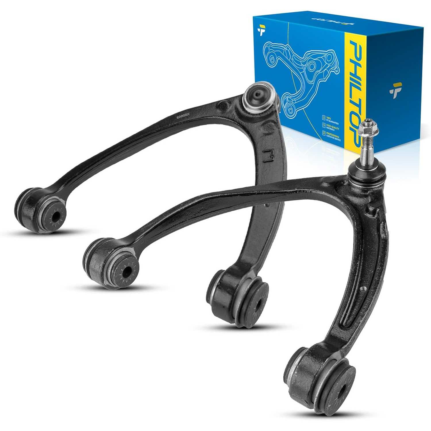 PHILTOP 2pcs Front Upper Control Arm Ball Joint Replacement for 2007 2008 2009 2010 2011-2014 Yukon Escalade,RK80669 RK80670 CK8