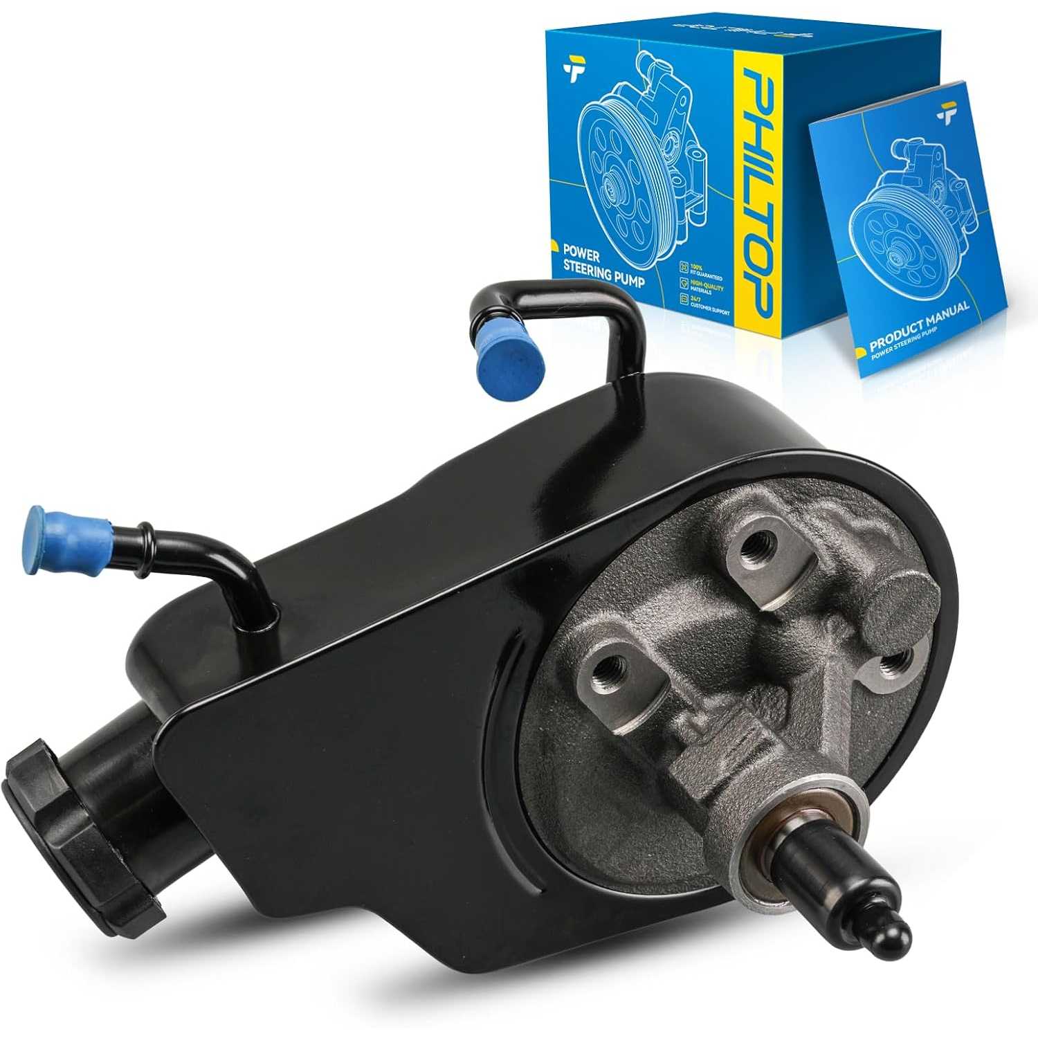 PHILTOP 208761 Power Steering Pump, Fit for 2004-2006 Escalade/Tahoe/Yukon/Yukon XL 1500/Suburban 1500/Avalanche 1500, Replace O