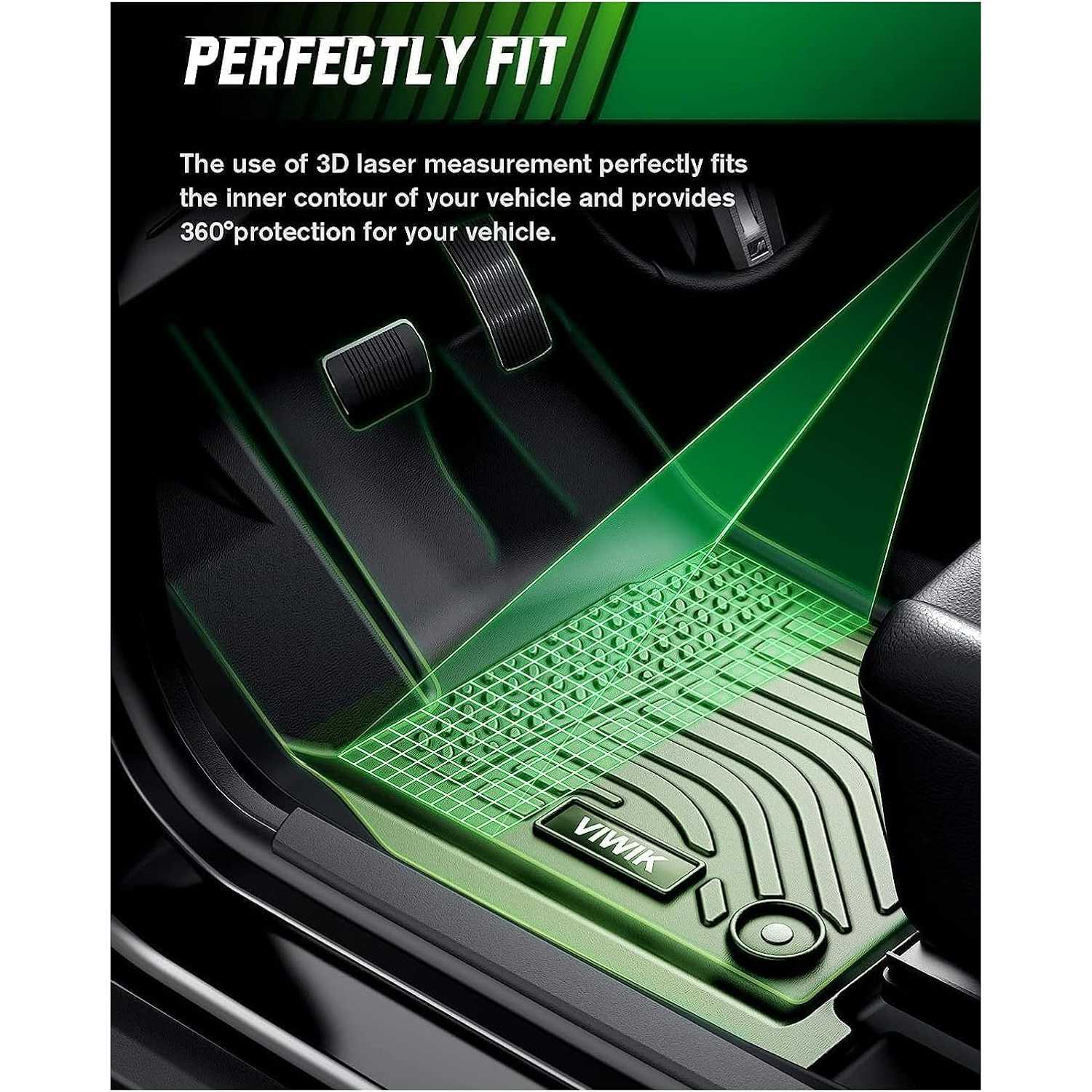 ViWiK® All Weather Custom Truck Floor Mats Best TPE Vehicle Floor Liner for 2023 Mazda CX-5 SUV Automotive Front & Rear Mats 1