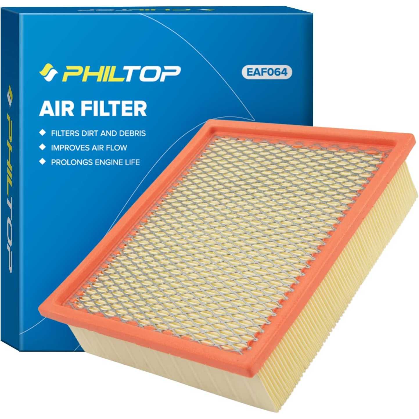 PHILTOP Engine Air Filter CA8243 Replacement for Ford Explorer 1997-2001, Ranger 1997-2004 2009-2011 & Mercury Mountaineer 1