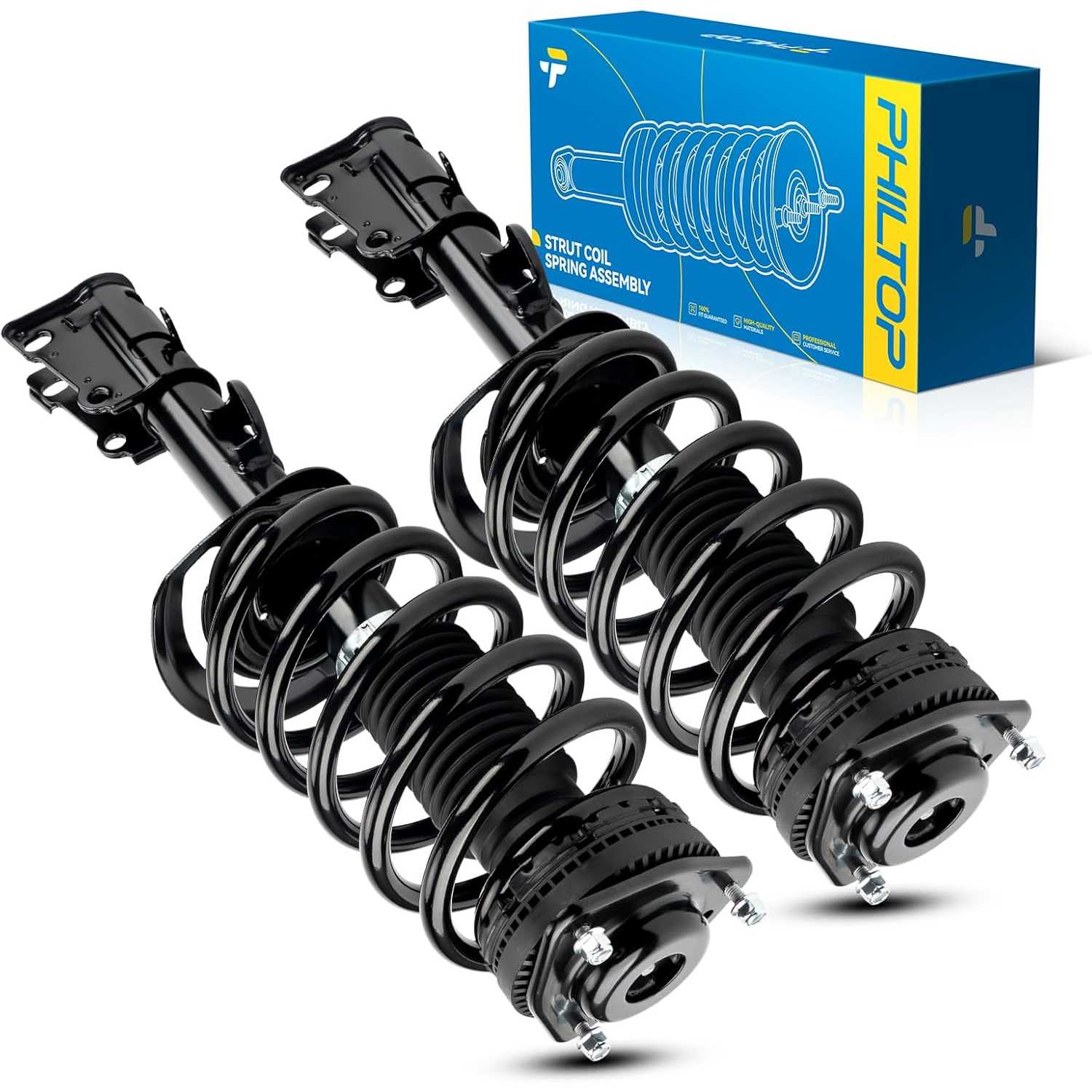 PHILTOP Front Complete Struts Shock Absorber Replacement for 2009 Routan 3.8L, 2009 Routan 4.0L, Shock Sway Bar #OE 371128L/ 371