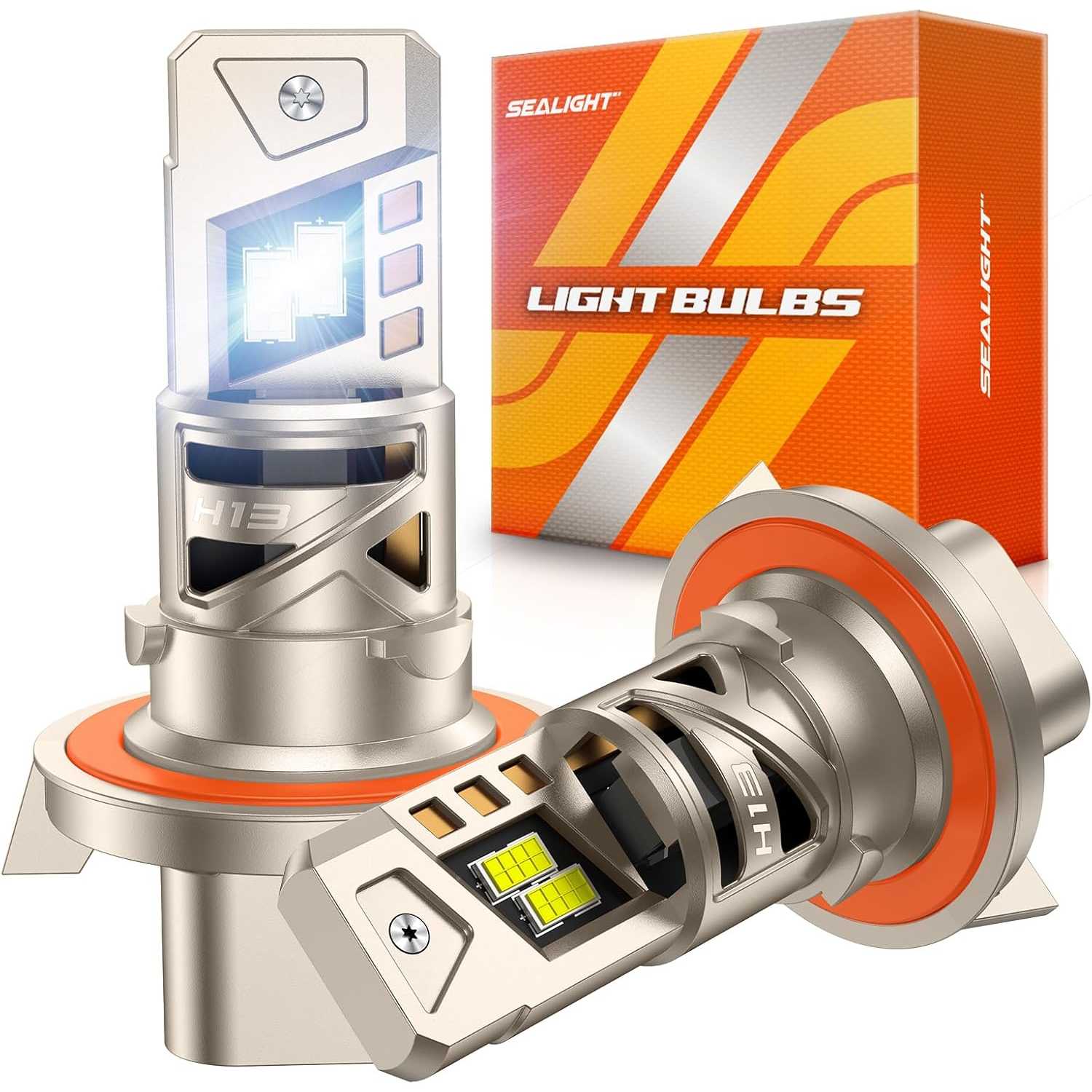 SEALIGHT® S6 Pro H13/9008 150W 6500K White IP68 LED Headlight Bulbs 2 Pcs