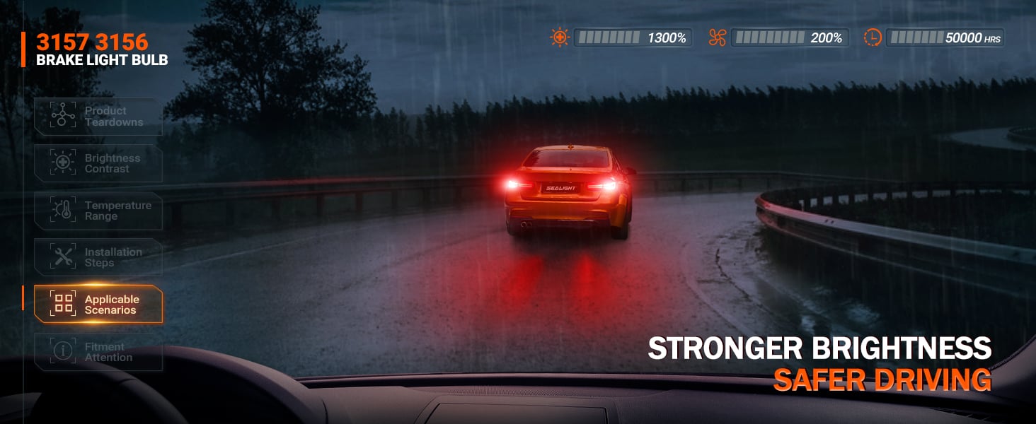 3157 led bulb brake light red