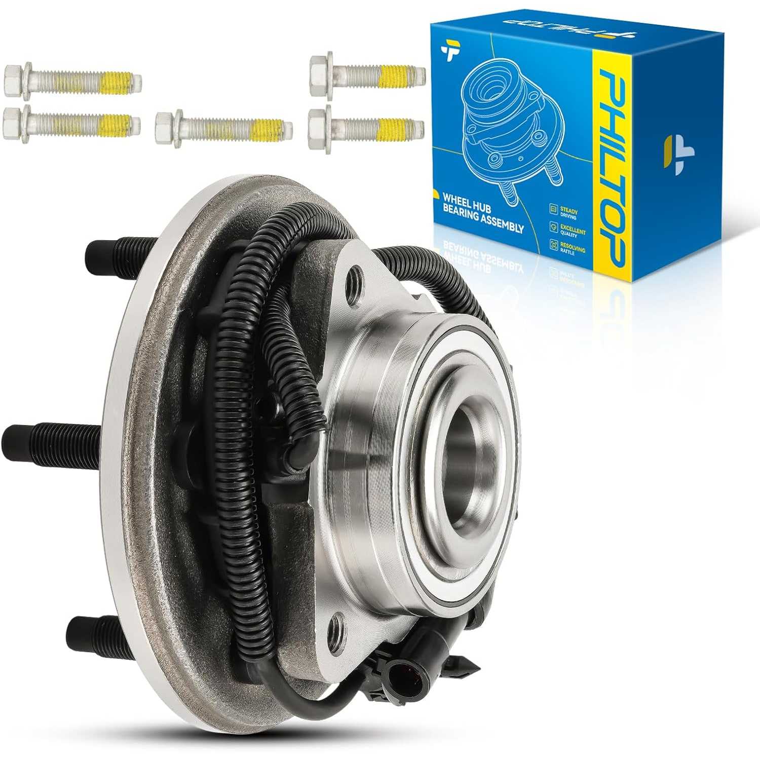 PHILTOP Front 515050 Wheel Hub Bearing Assembly for 2002-2005 Ford Explorer, 2002-2005 Mercury Mountaineer, 2003-2005 Lincoln Av