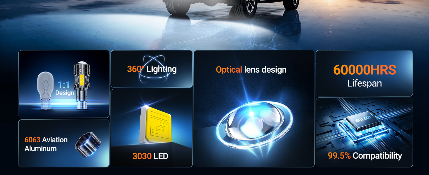 SEALIGHT 921 912 LED Bulb Reverse Lights super bright T15 906 W16W 922 backup lights