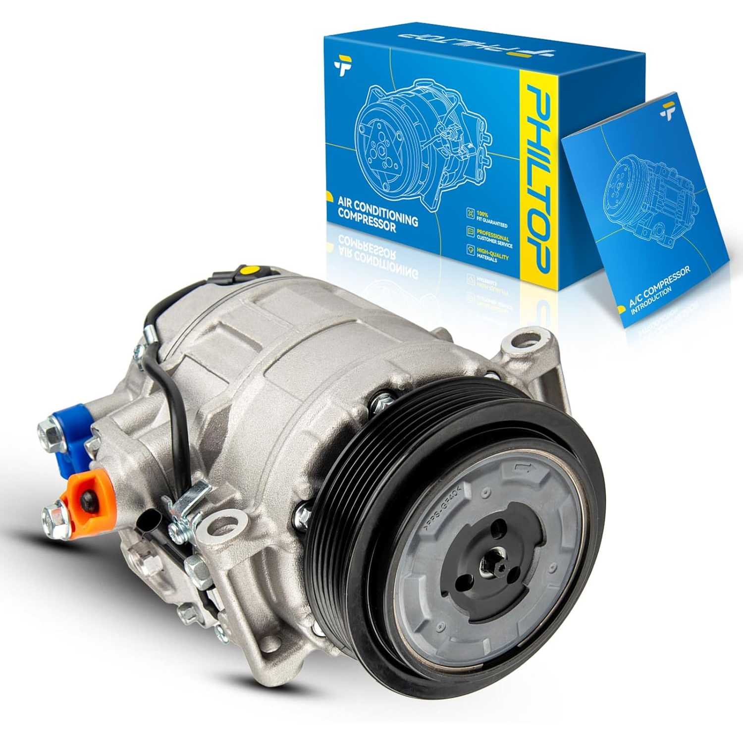 PHILTOP 98356 Air Conditioning Compressor Compatible with R350 2006-2011, SL55 AMG 2007-2008, R320 2009-2009, GL550 2008-2012, C