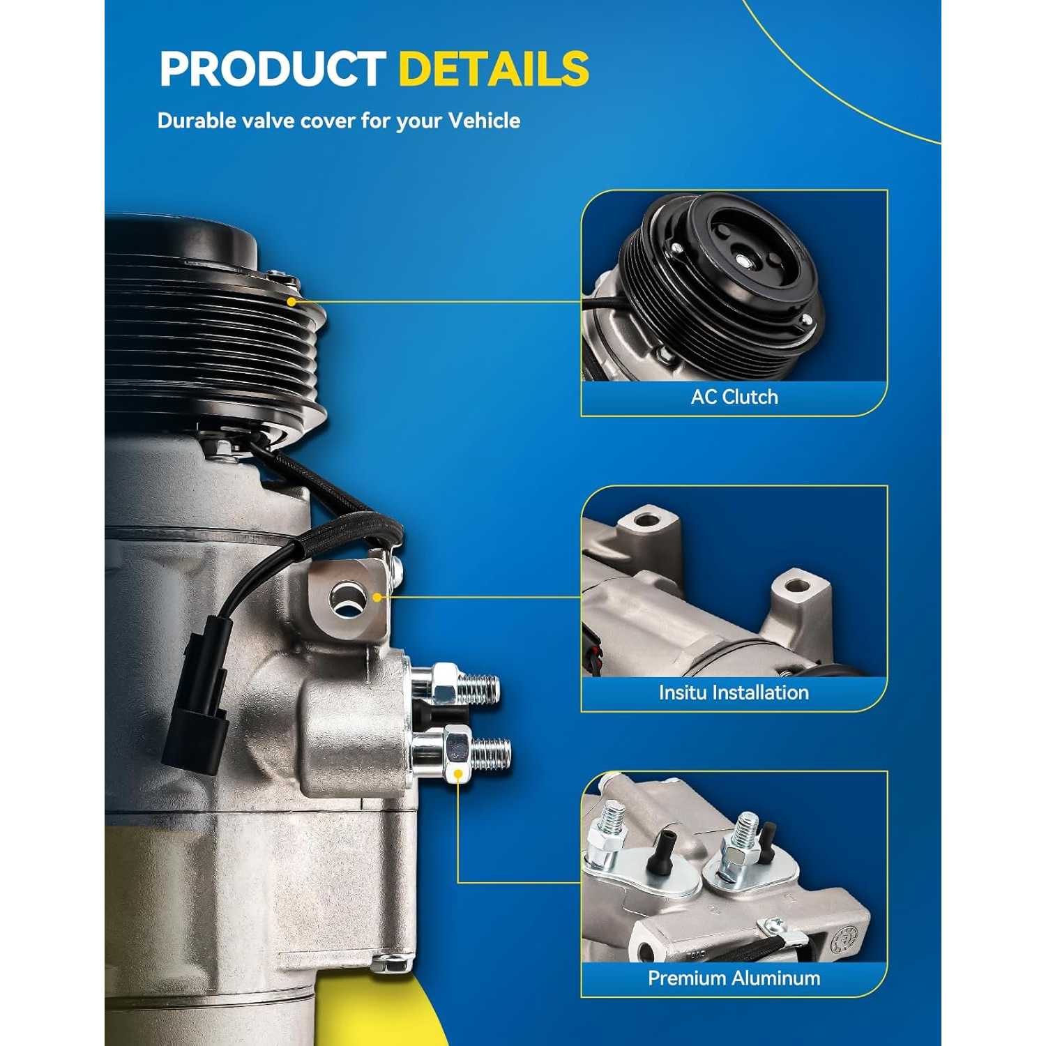 PHILTOP 639349 Air Conditioner AC Compressor with Clutch for Dodge