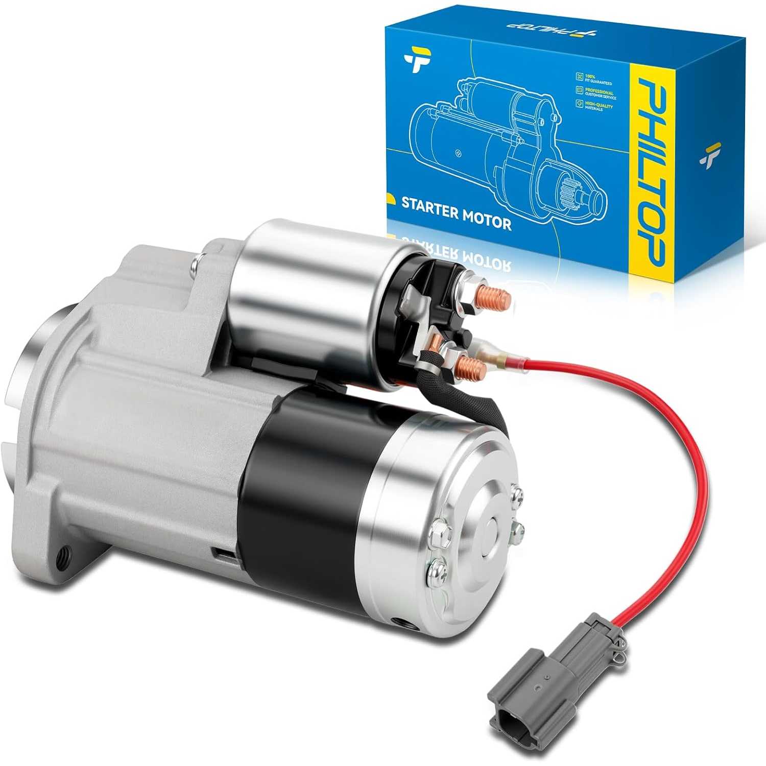 PHILTOP 1.4KW Starter 17738N Compatible with Nissan, Frontier 3.3L 1999-2001, Xterra 3.3L 2000-2001, 12V CW