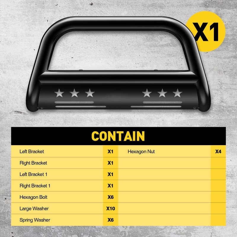 Suncent® 2007-2022 Toyota Tundra Black Bull Bar 5