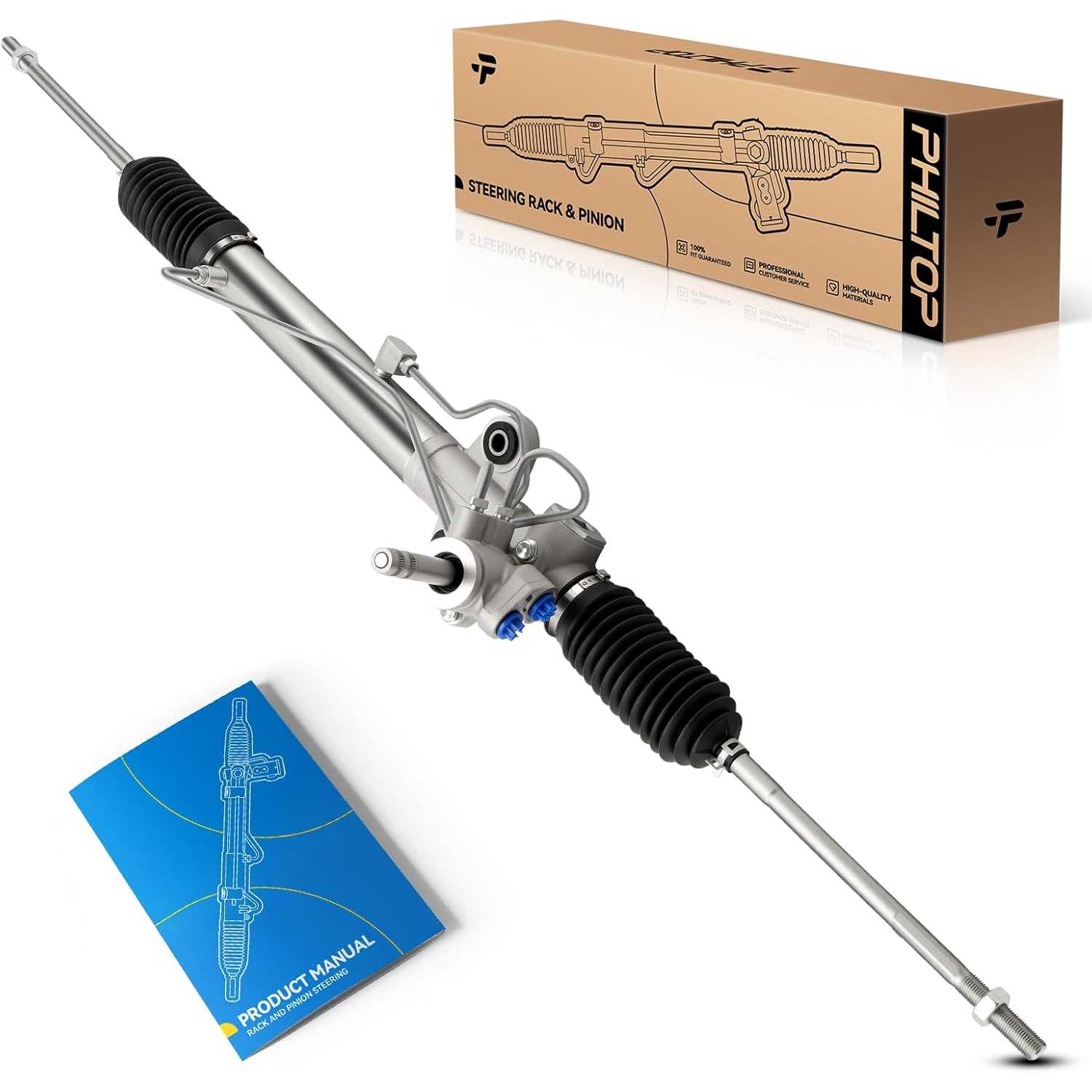 PHILTOP Power Steering Rack & Pinion Assembly for 2003 2004 2005 2006 Outlander AWD, Hydraulic Power Steering, OEM Replaceme