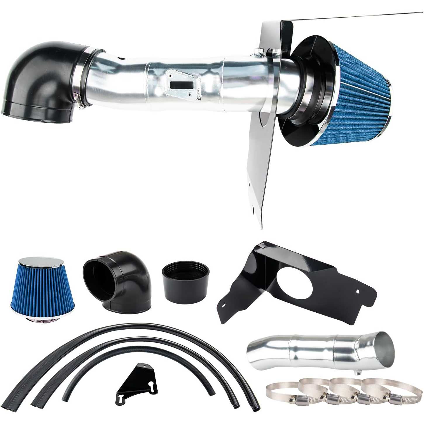 ZonCar® Cold Air Intake Kit High Flow Inlet for Mustang GT 4.6L V8 2005 2006 2007 2008 2009 Blue 1