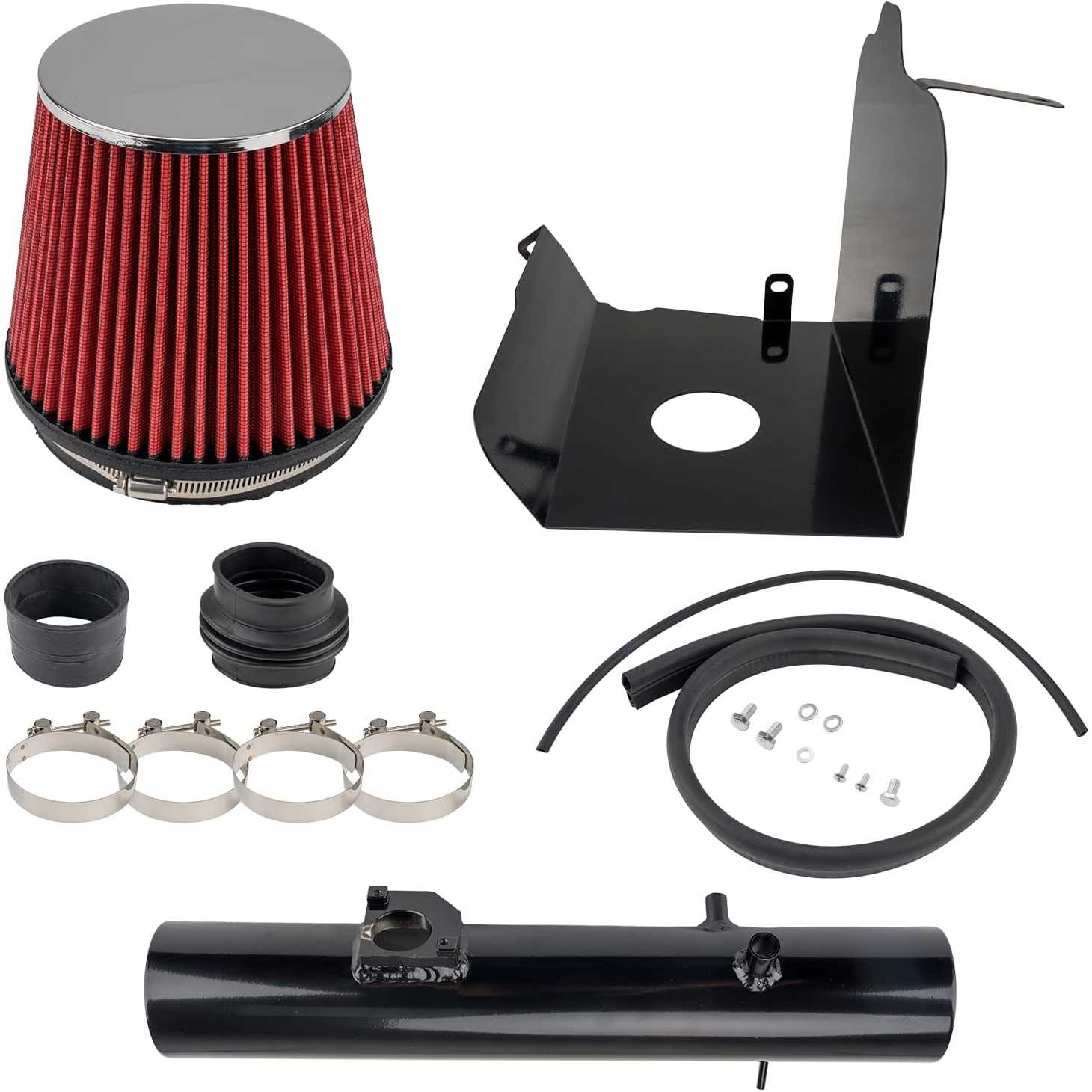 AUTOSITY® High Flow Performance Cold Air Intake Kits w/Filter for 2005-2011 Toyota Tacoma V6 4.0L (Red) 4