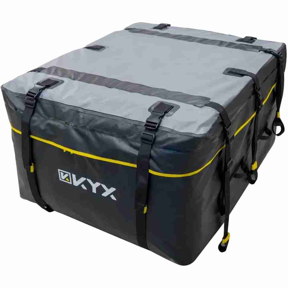 Suncent® 18 Cu.ft for 6-10 Medium Suitcases Black Waterproof Rooftop Cargo Carrier Bag 0