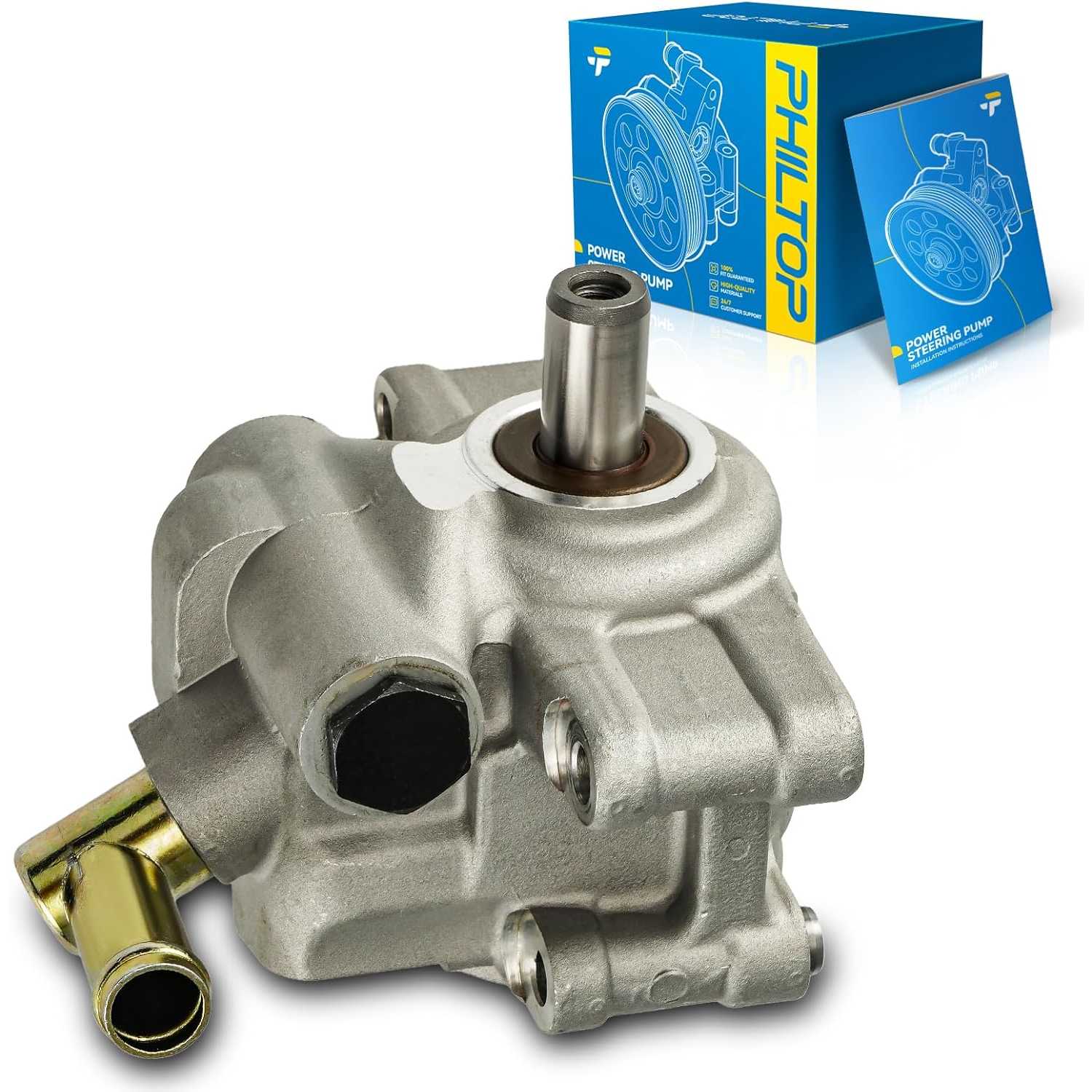 PHILTOP 20-283 Power Steering Pump Fit For 1999-2004 F250 Super Duty; F-350 Super Duty, 1999-2007 E-350 Super Duty, 2003-2007 E-