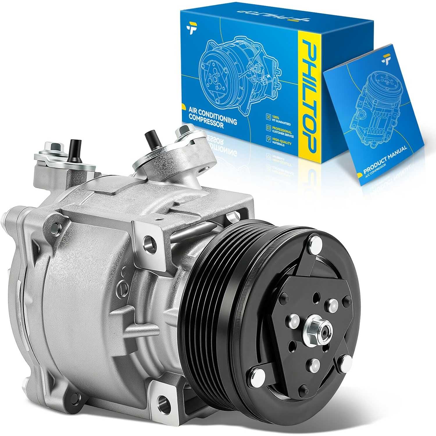 PHILTOP C2810 Air Conditioner AC Compressor with Clutch for Chevy Sonic 2013-2018 1.8L