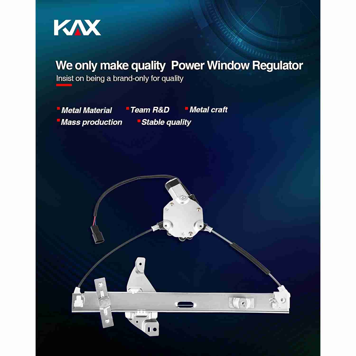 KAX® Front Right Passenger Side Power Window Regulator with Motor for 2008 Chevrolet Impala 5