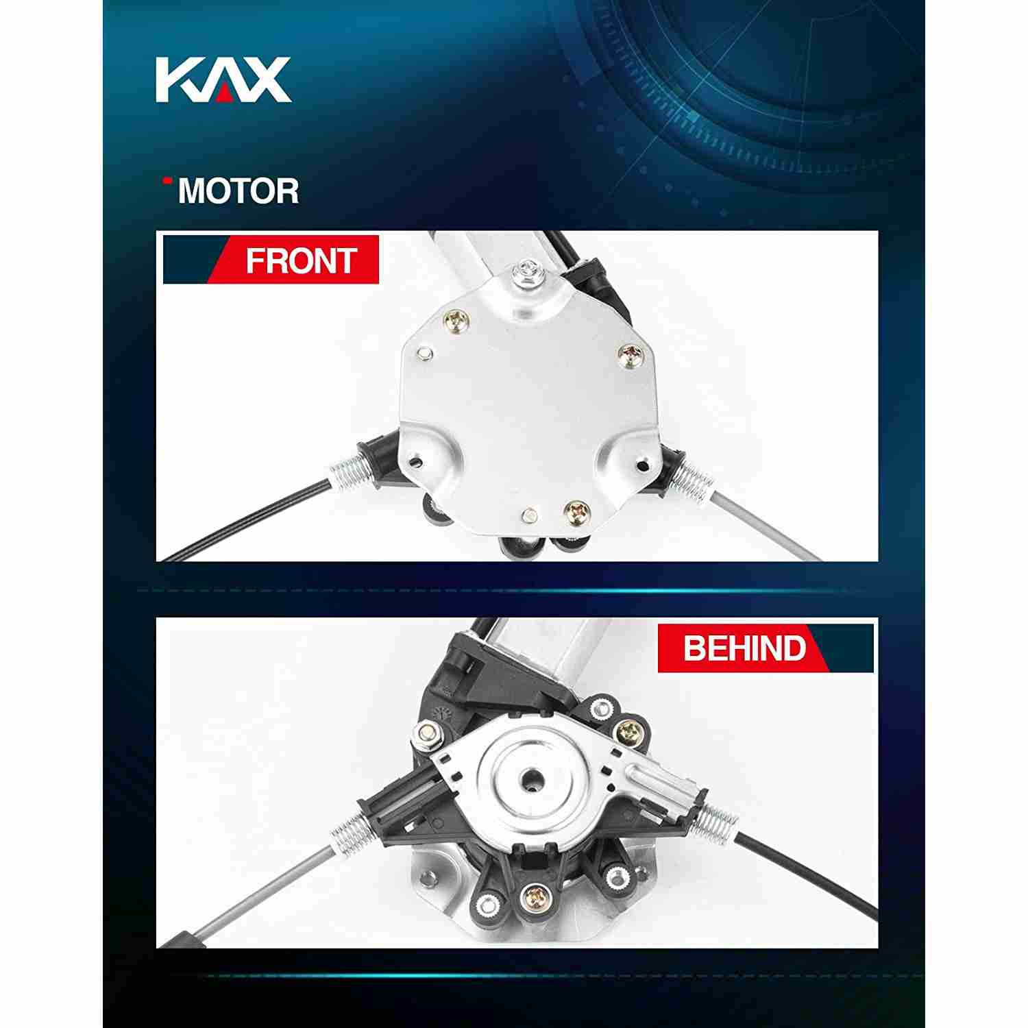 KAX® Front Right Passenger Side Power Window Regulator with Motor for 2008 Chevrolet Impala 6