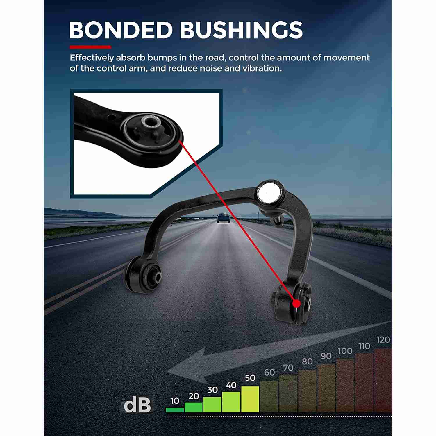 KAX® 2007-2017 Expedition(More Available) Front Left Upper Control Arm with Ball Joint 1pc 2