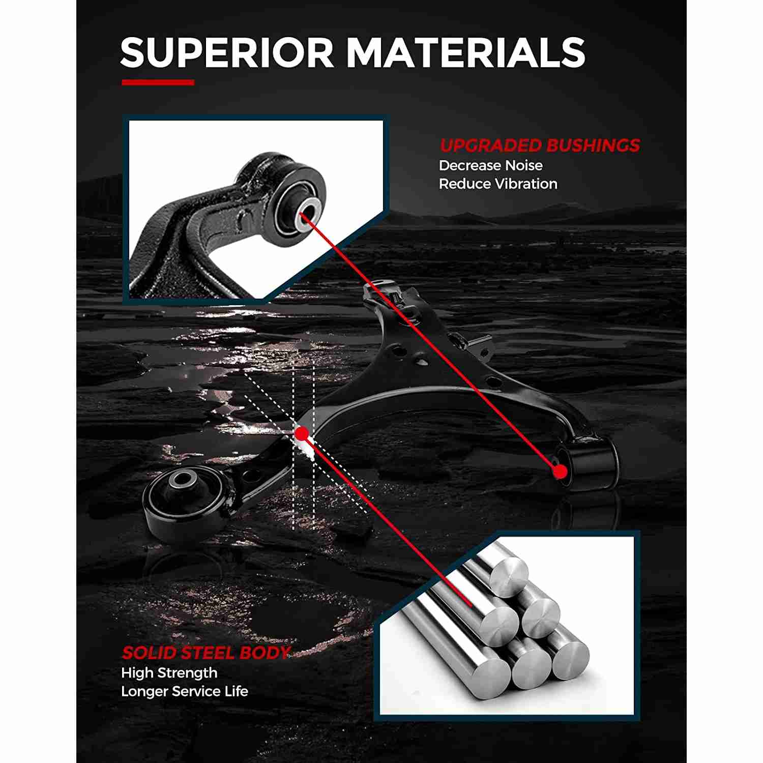 2004 Honda CR-V Control Arms Kit 6PCS KAX® 6