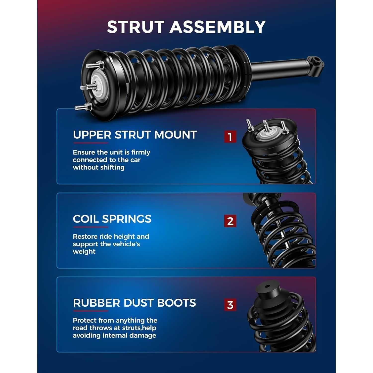 KAX® 2006-2011 Hyundai Azera Front Strut Assembly 2Pcs 2