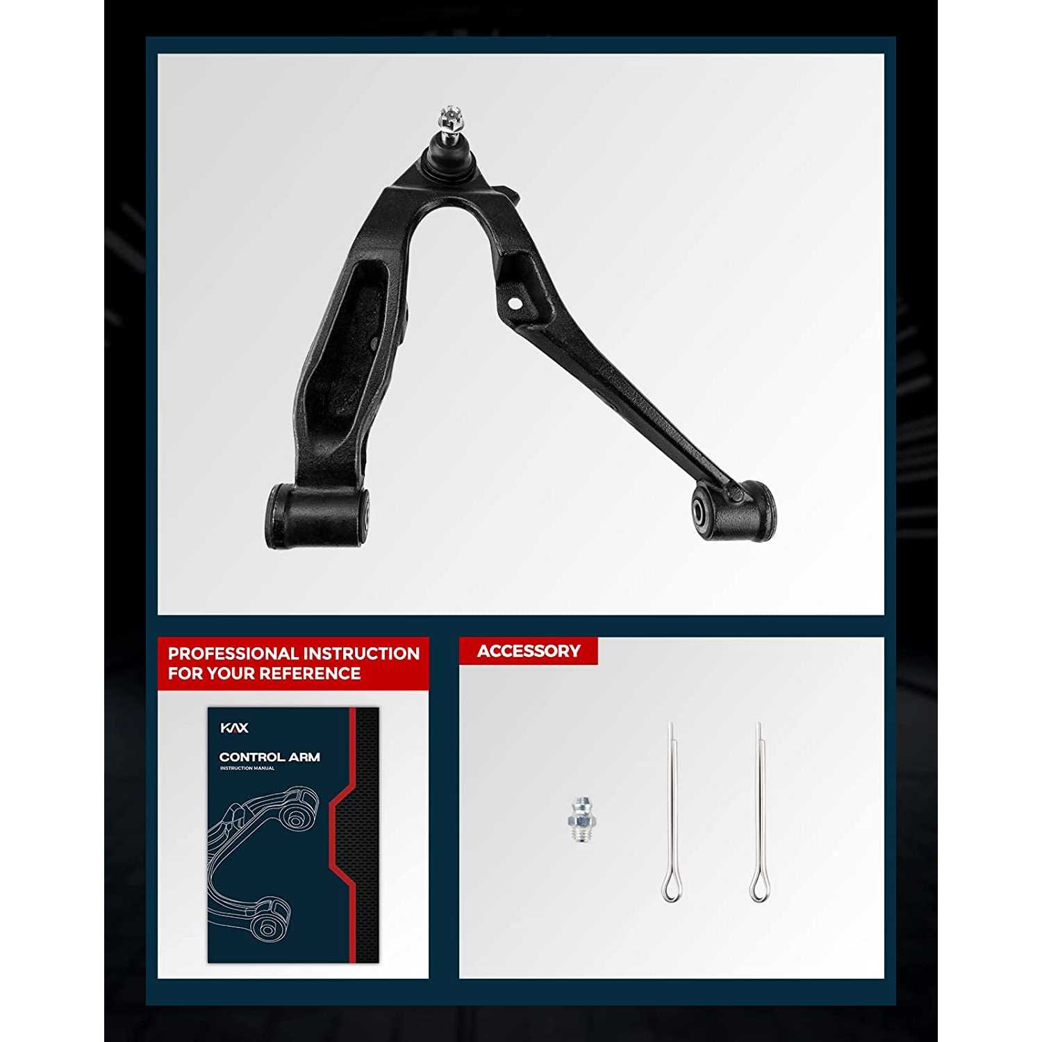 2001-2010 Silverado 2500 HD/1500/3500 HD Front Lower Control Arm with Ball Joint | KAX® 2