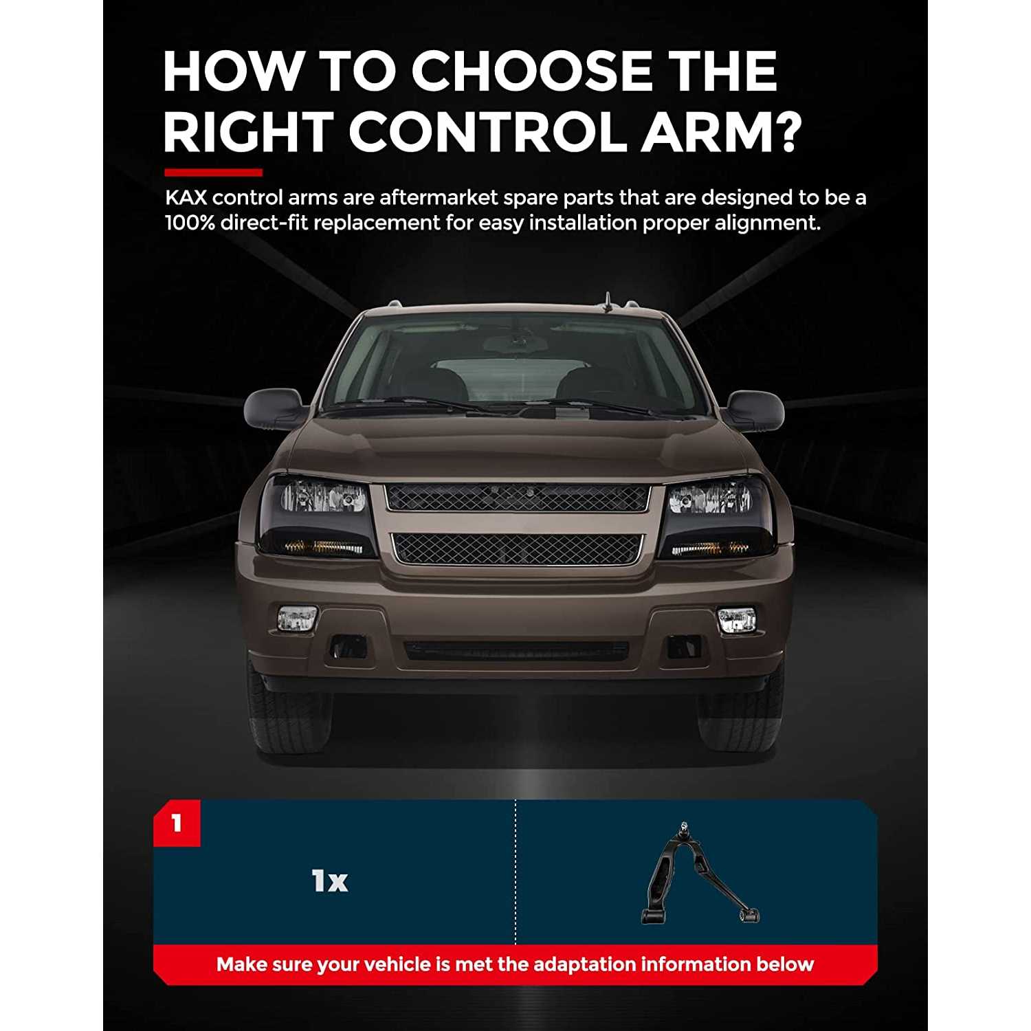 2001-2010 Silverado 2500 HD/1500/3500 HD Front Lower Control Arm with Ball Joint | KAX® 3