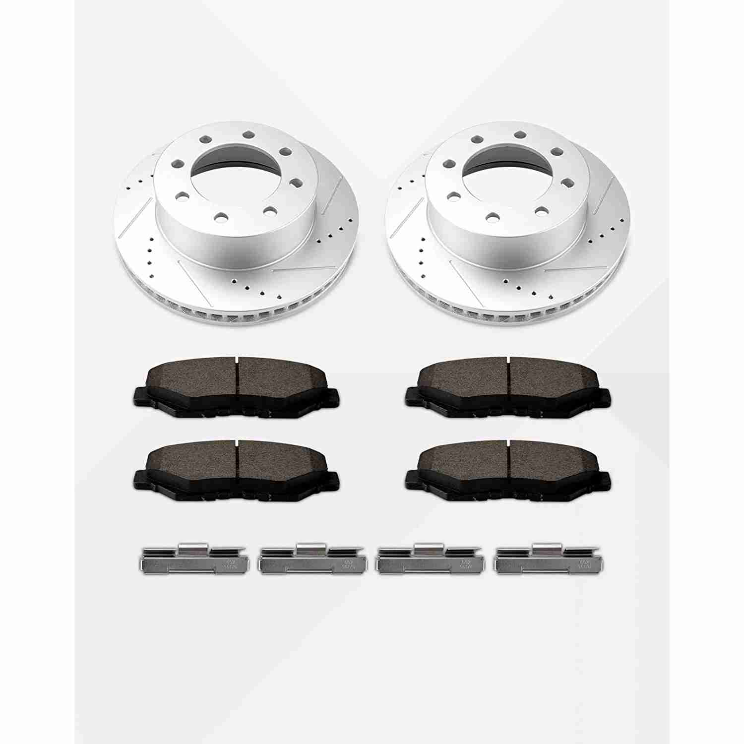 Suncent® 2006-2008 RAM 1500 Front Brake Rotors and Pads 6