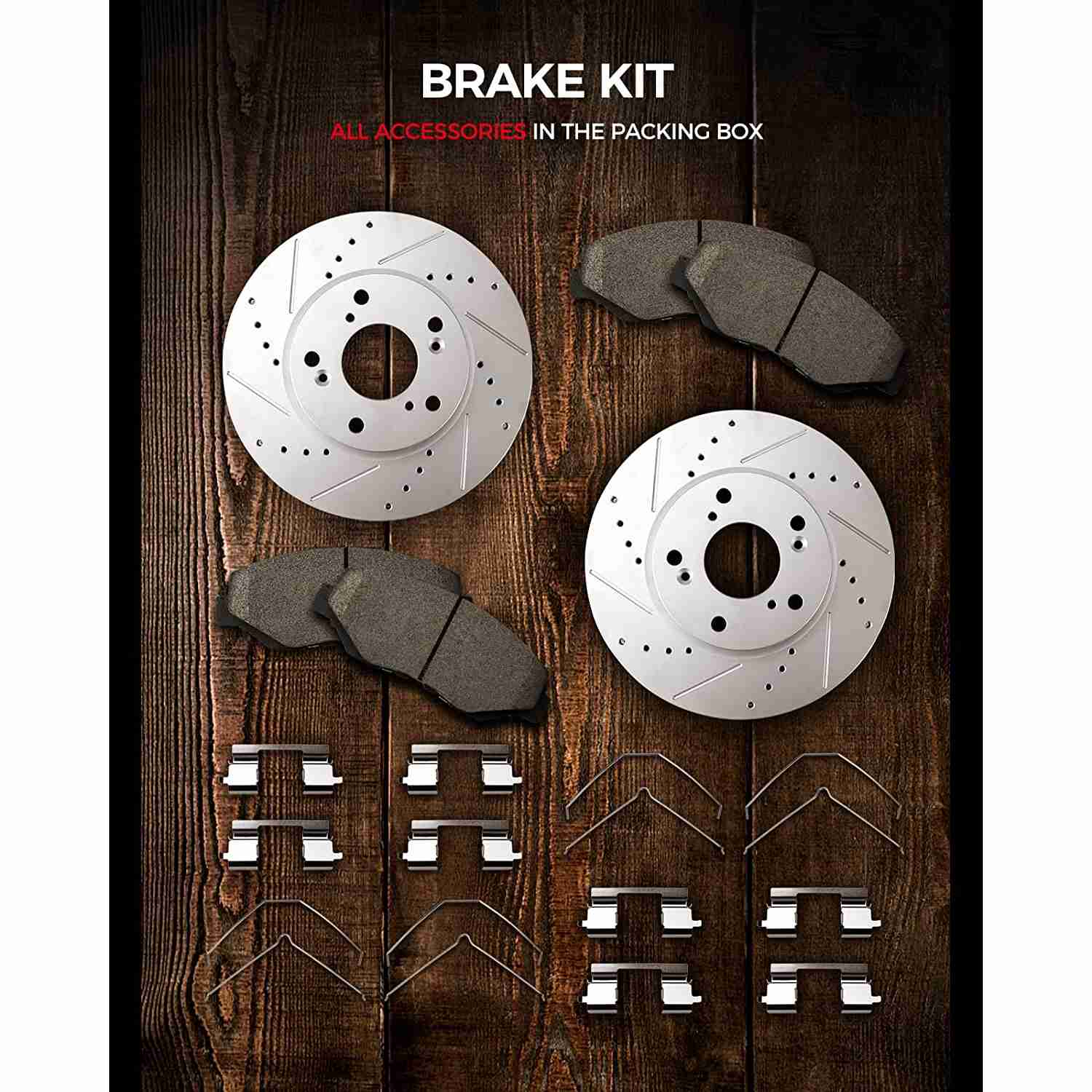 Suncent® 2005-2012 Honda Accord(More Available) Front Brake Rotors and Pads 6