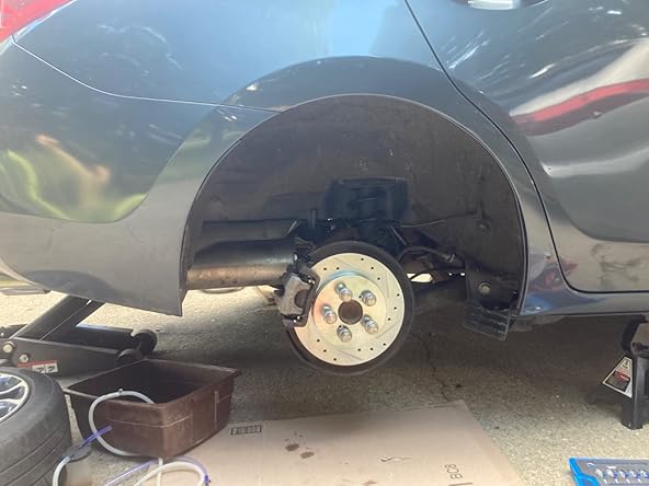Front and Rear Disc Rotors Ceramic Brake Pads Drilled and Front and Rear Disc Rotors Ceramic Brake Pads Drilled and