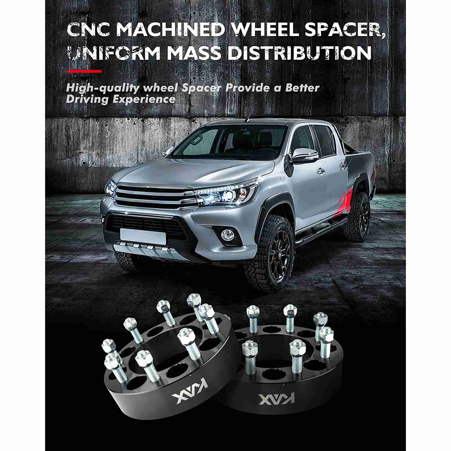 Suncent® 8x6.5" Wheel Spacers 2" 126.15mm M14X1.5 2Pcs 2