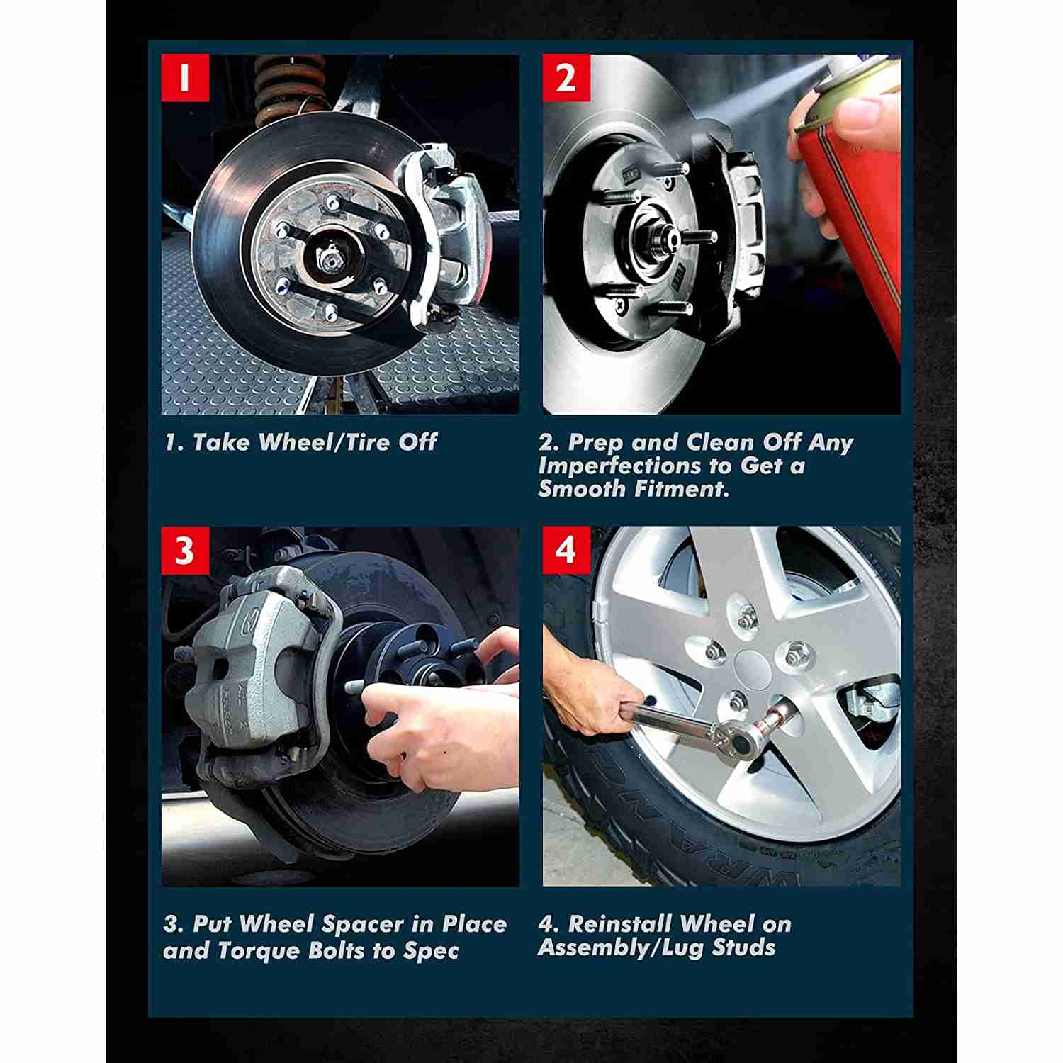 KAX® 1" 4x100mm Hub Centric Wheel Spacers 54.1mm M12X1.5 2PCS for 1996 Mazda Miata 4