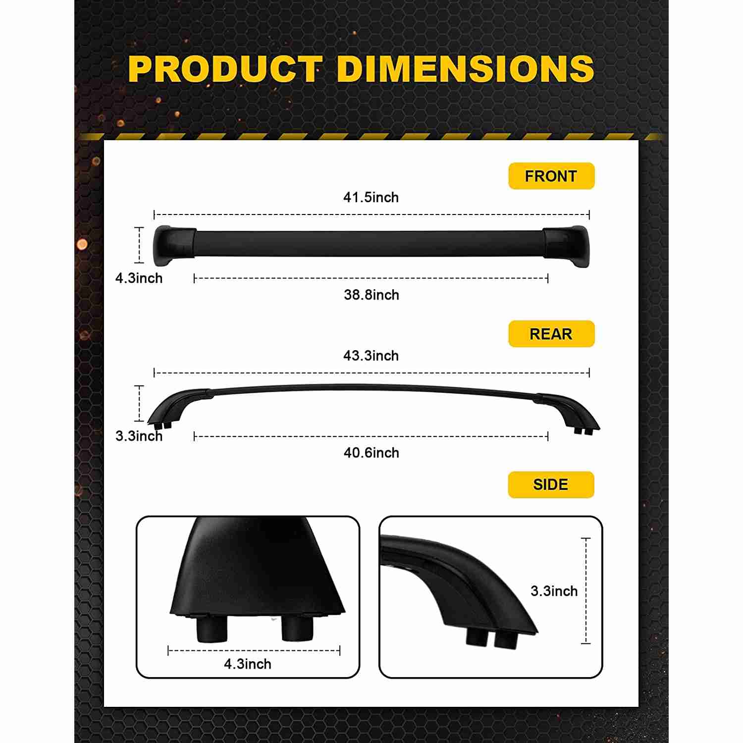 Suncent® 2014-2019 Toyota Highlander Roof Rack Cross Bars 6