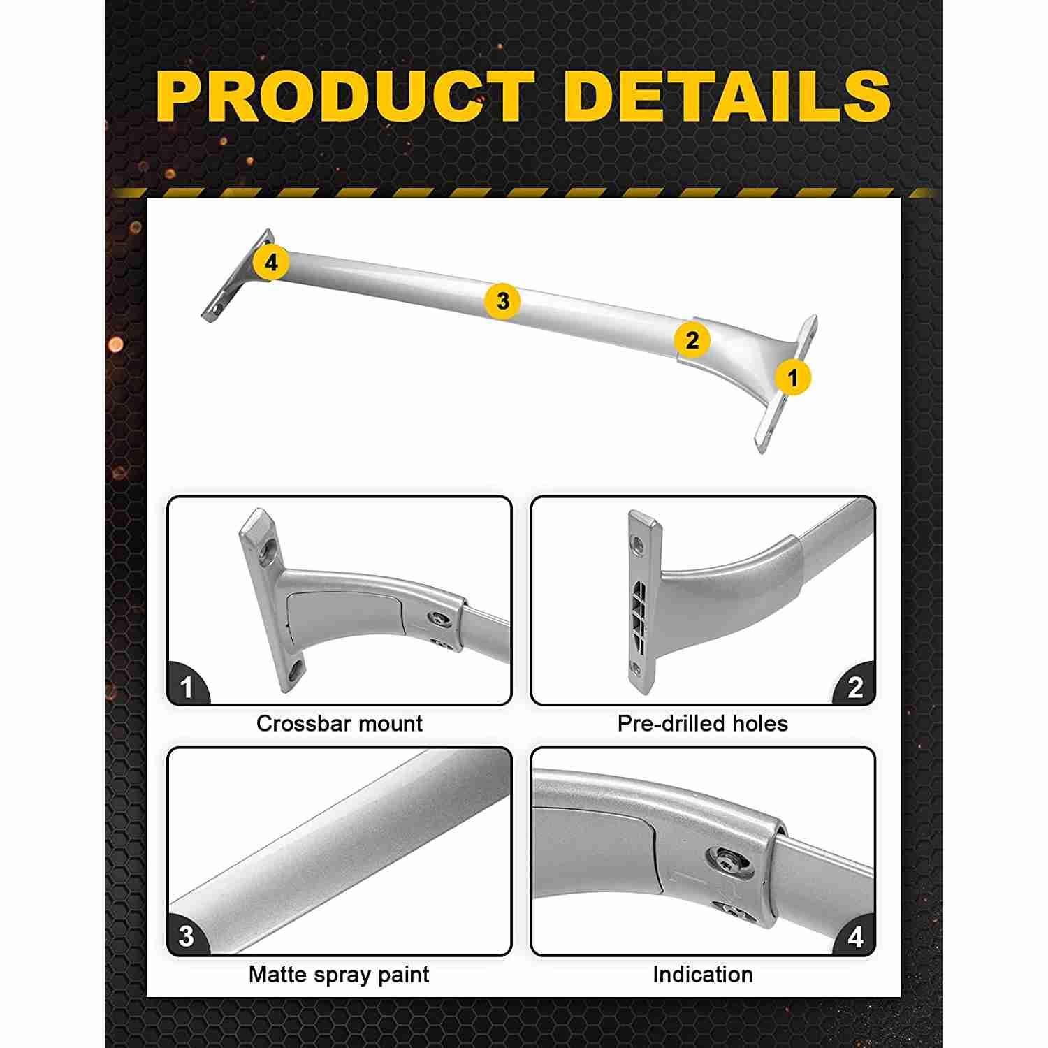 KYX® 2014-2019 Nissan Rogue Roof Rack Cross Bars 5