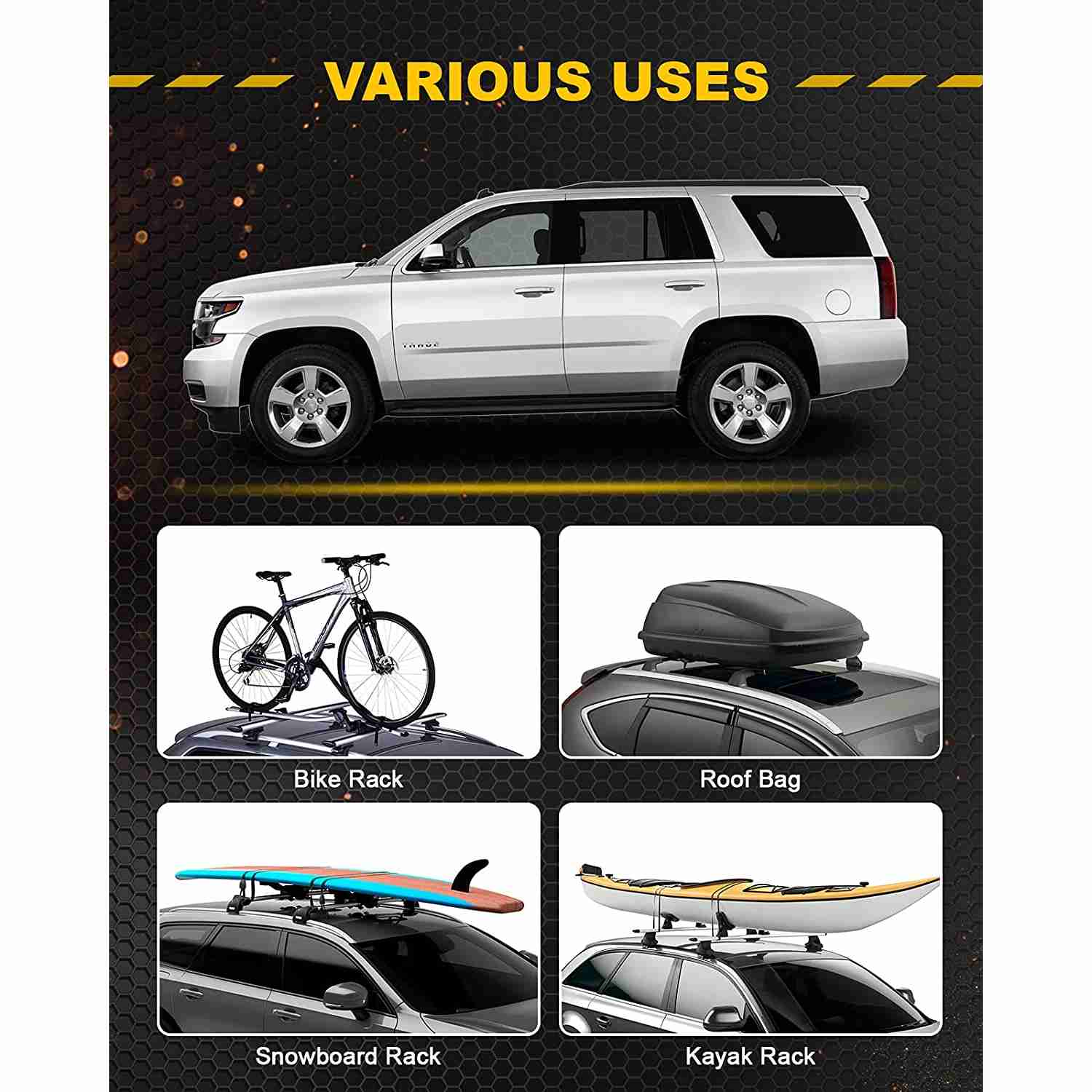 KYX® 2015-2020 GMC Yukon Roof Rack Cross Bars 4