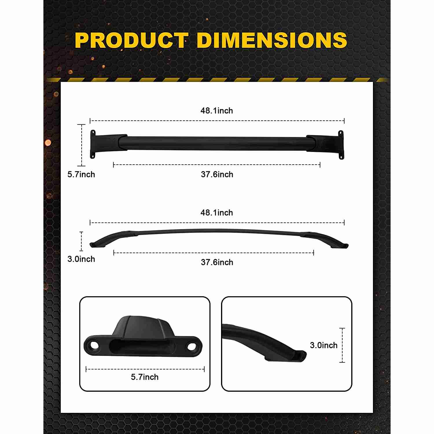 KYX® 2015-2020 GMC Yukon Roof Rack Cross Bars 6