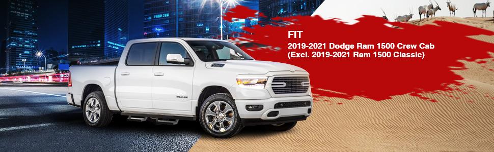 KYX Running Boards for 2019-2021 Ram 1500 Crew Cab