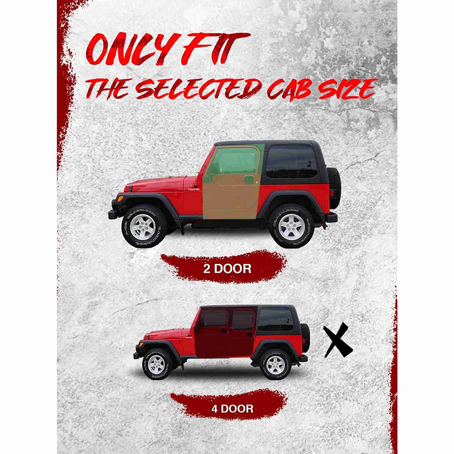 KYX® 1987-2006 Jeep Wrangler YJ/TJ Regular Cab 1Drop Running Boards 1