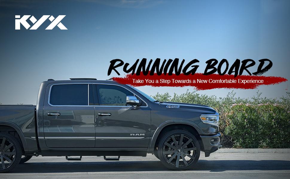 KYX Running Boards Fit for 2019-2021 Ram 1500 Crew Cab