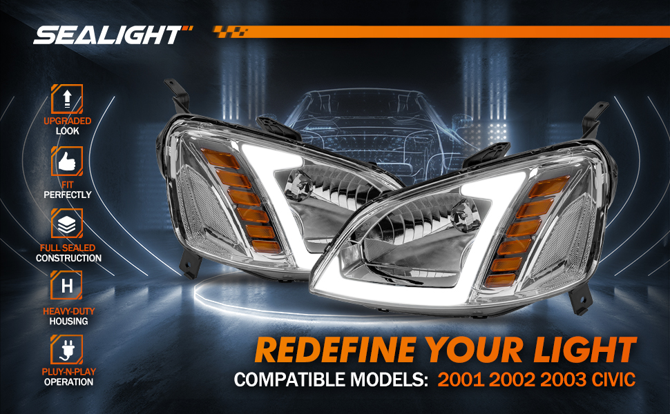 2001 2002 2003 civic headlight