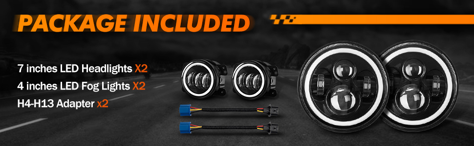 Wrangler led headlight and fog light replacement