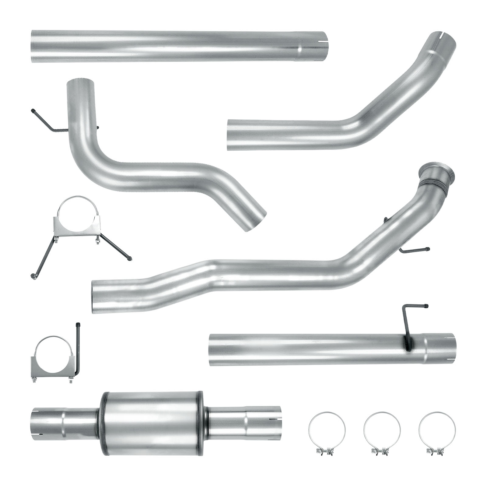 2007-2009 6.7L Cummins 4" Turbo-Back DPF-Delete Exhaust System For Ram 2500 3500 4