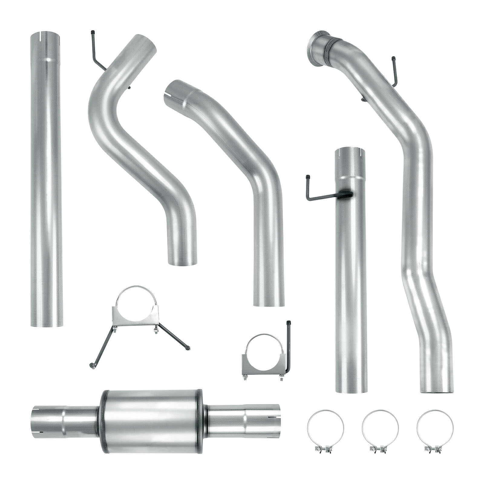 2007-2009 6.7L Cummins 4" Turbo-Back DPF-Delete Exhaust System For Ram 2500 3500 5