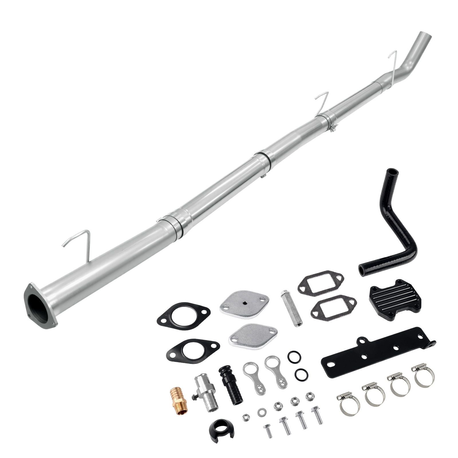 2013-2022 6.7L Cummins 4" CAT DPF Delete Racepipe & EGR Delete Kit Black 0
