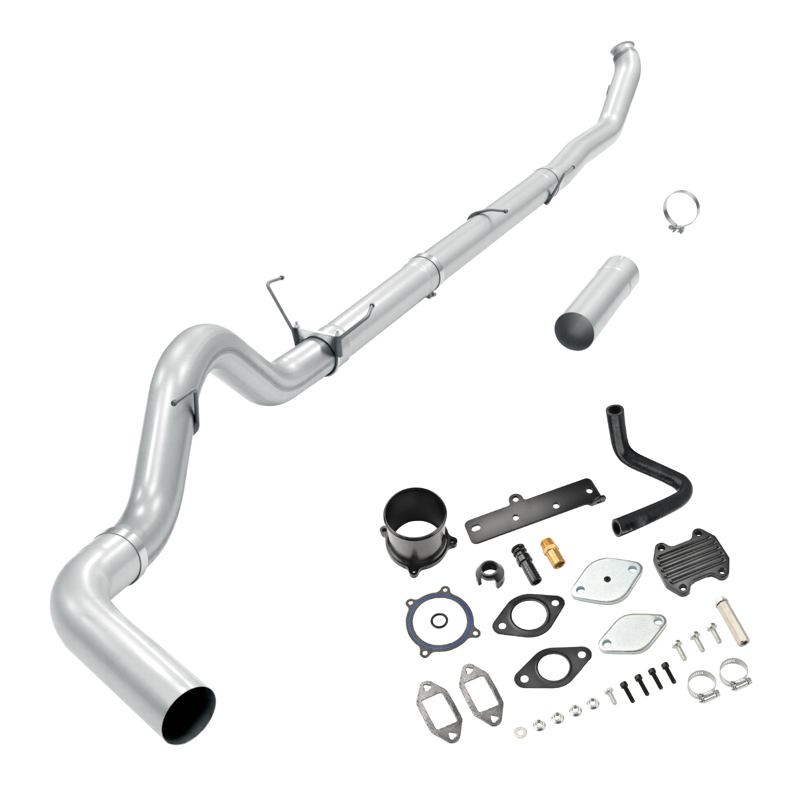 2010-2012 Cummins 6.7L Black EGR Delete Kit And 5" DPF Delete Turbo-Back Exhaust System 0