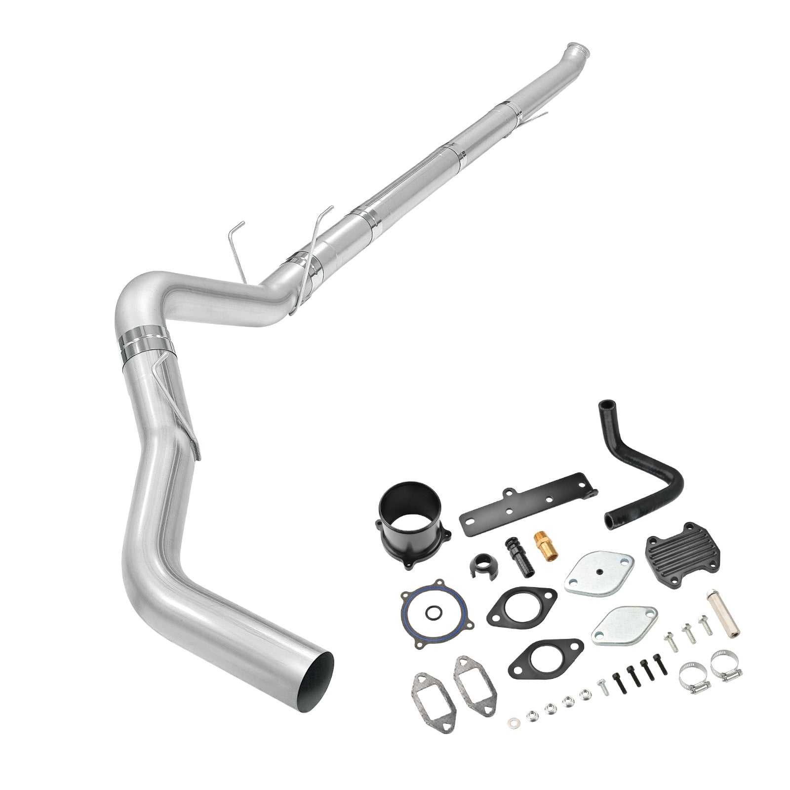 2019-2024 6.7L Cummins 5" Dp-Back Exhaust DPF Delete and Black EGR Delete Kit for Ram 2500 3500 0