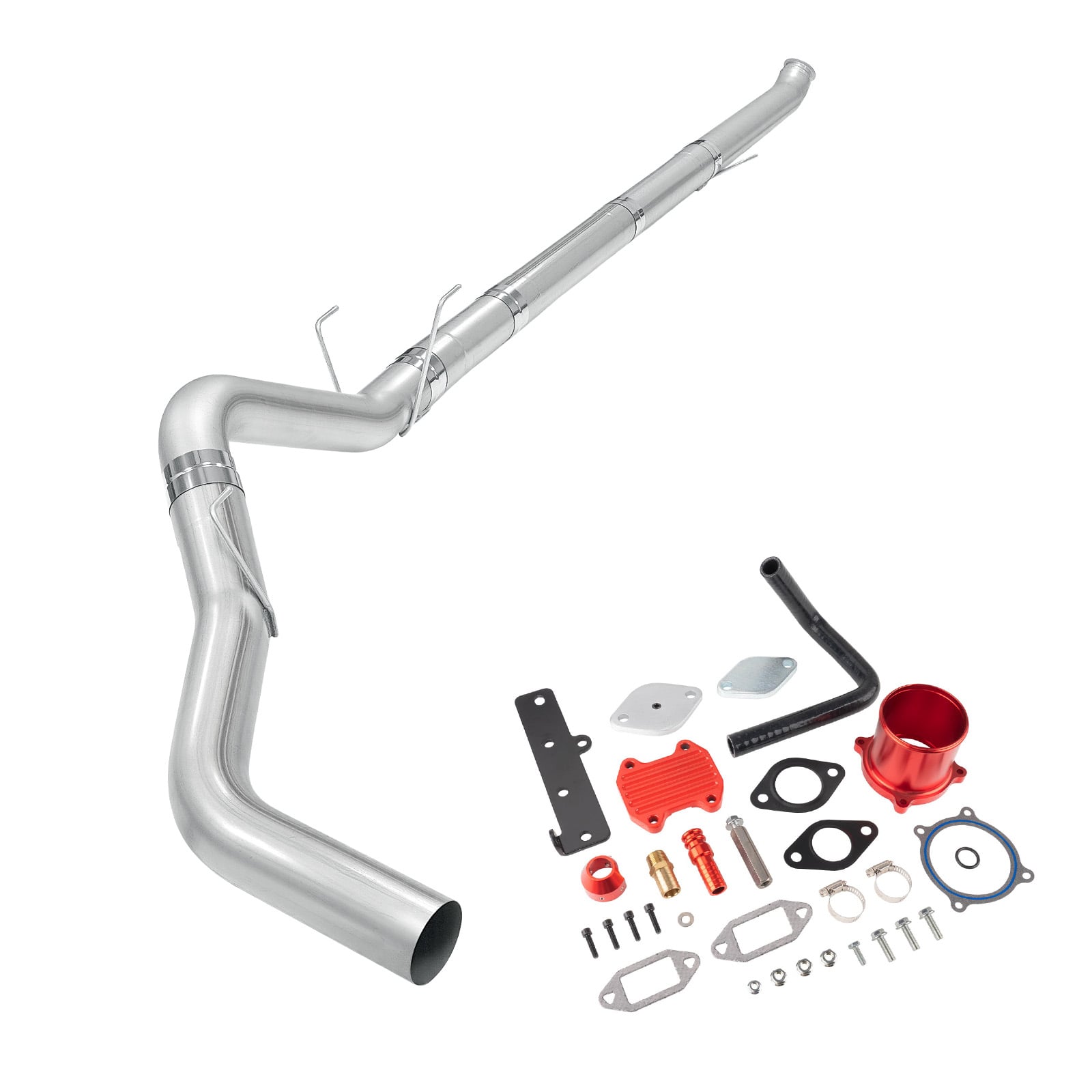 2019-2024 6.7L Cummins 5" Dp-Back Exhaust DPF Delete and Red EGR Delete Kit for Ram 2500 3500 0