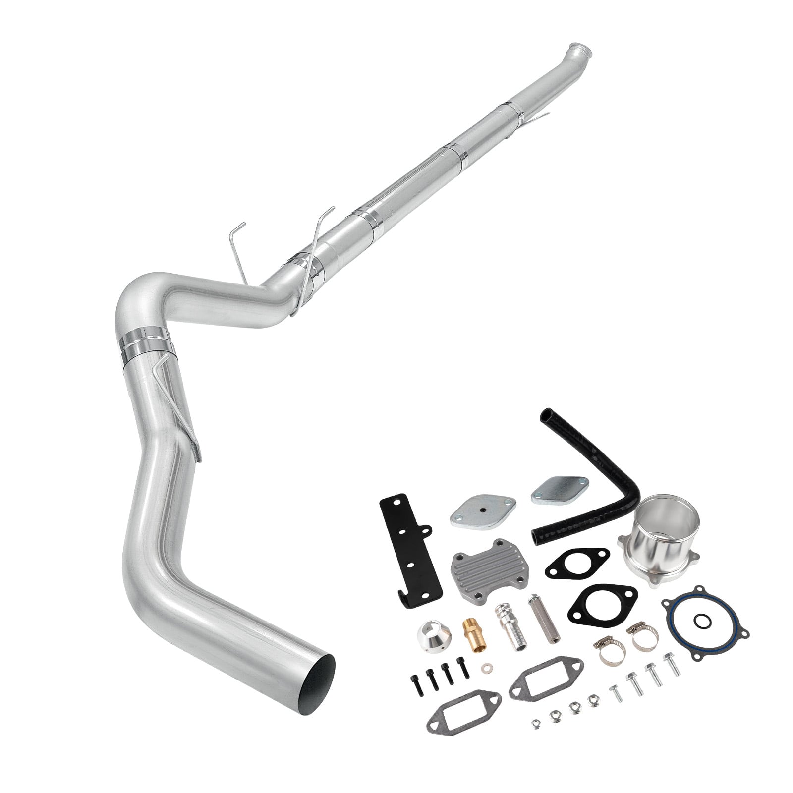 2019-2024 6.7L Cummins 5" Dp-Back Exhaust DPF Delete and Black EGR Delete Kit for Ram 2500 3500 0