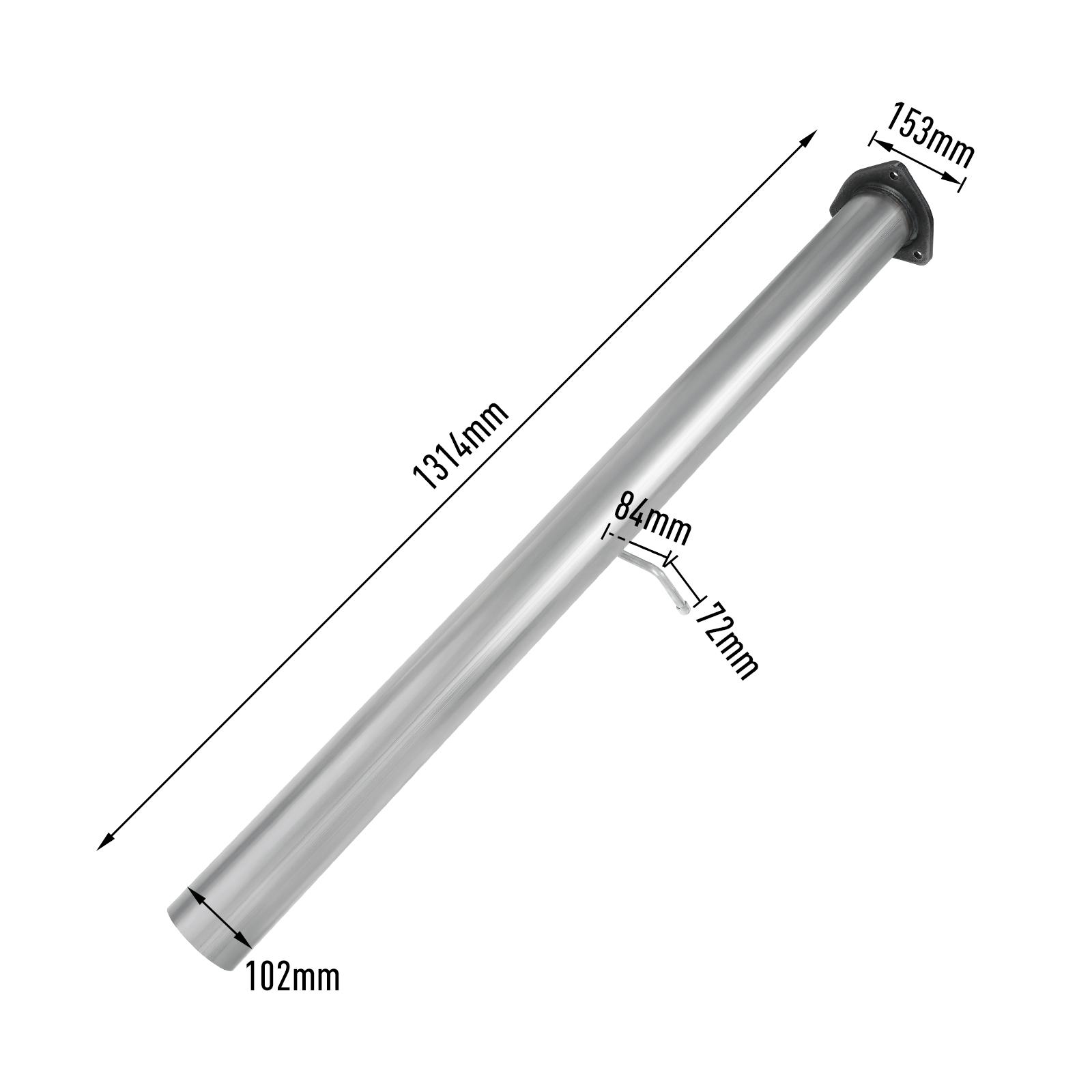 6.7L Cummins 4" DPF Race Pipe for 2007.5-2012 Dodge Ram 2500/3500 8
