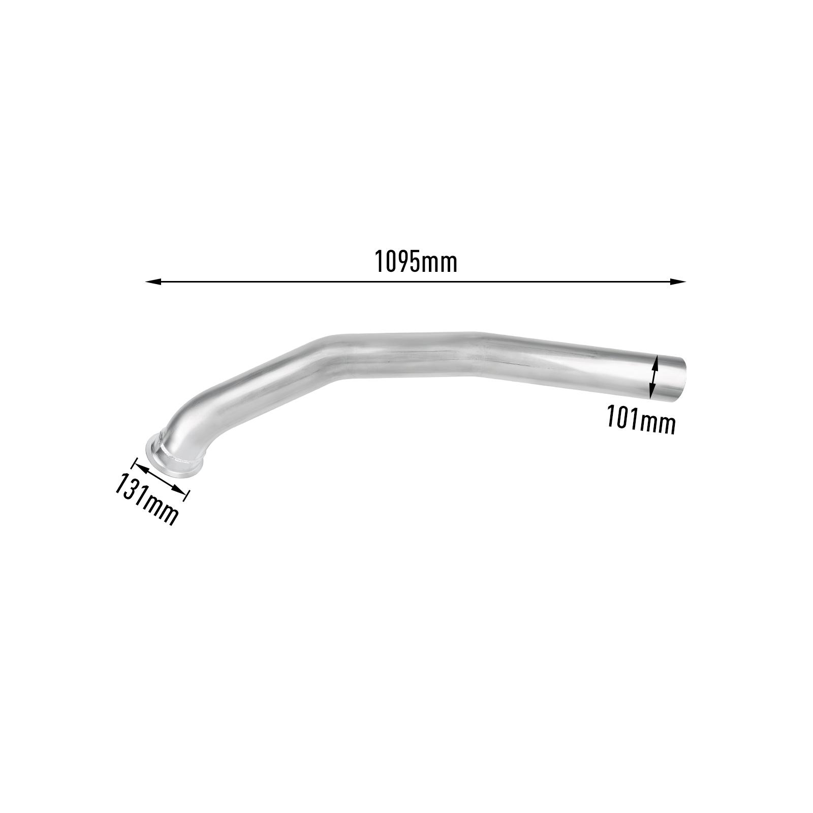 6.7 Cummins 4" CAT/DPF Delete Race Pipe for 2007.5-2012 Dodge Ram 2500/3500 11